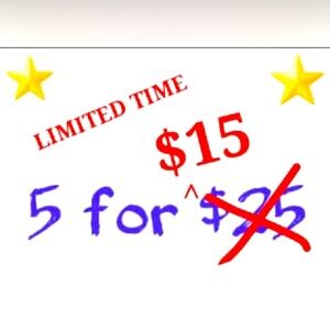 All items priced $10 and under bundle 5/$15